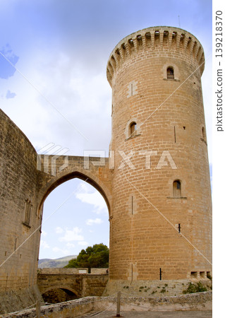 Castle Castillo de Bellver in Majorca at Palma of Mallorca Castle Castillo de Bellver in Majorca at Palma of Mallorca 139218370
