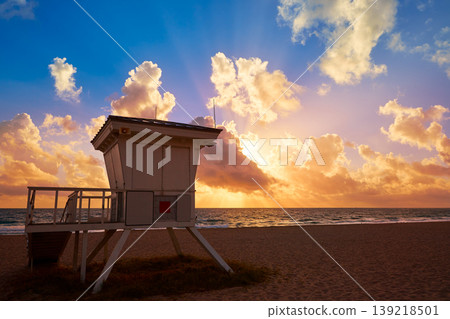 Fort Lauderdale beach sunrise Florida US Fort Lauderdale beach sunrise Florida US 139218501