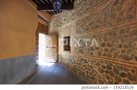 Toledo door to Juderia barrio in Spain Toledo door to Juderia barrio in Spain 139218526
