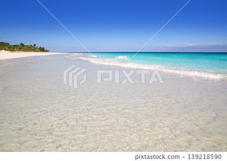 beach paradise white sand turquoise Tulum beach paradise white sand turquoise Tulum 139218590