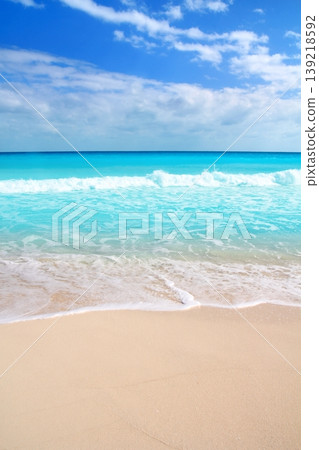 Caribbean turquoise beach perfect sea sunny day Caribbean turquoise beach perfect sea sunny day 139218592