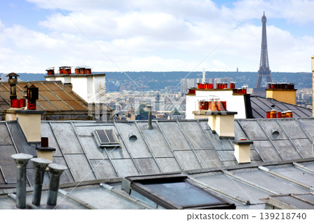 Paris skyline aerial from Montmartre 139218740