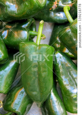 Poblano chili peppers chile Capsicum annuum 139218778
