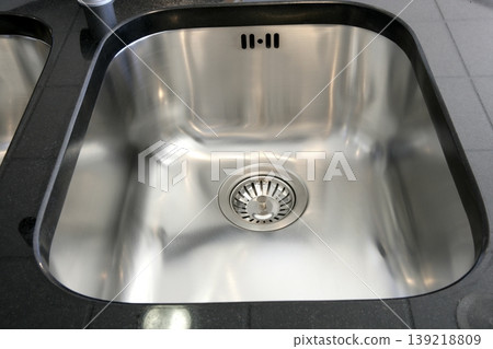 Kitchen silver sink modern stainless steel Kitchen silver sink modern stainless steel 139218809