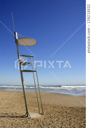 Baywatch high chair sand beach in Valencia Baywatch high chair sand beach in Valencia 139218832