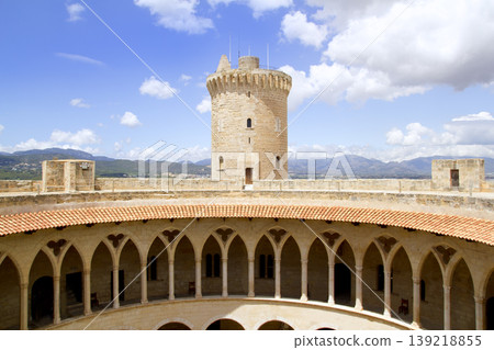 Castle Castillo de Bellver in Majorca at Palma of Mallorca Castle Castillo de Bellver in Majorca at Palma of Mallorca 139218855