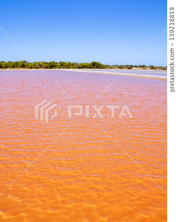 Formentera Ses Salines saltworks red water 139218859