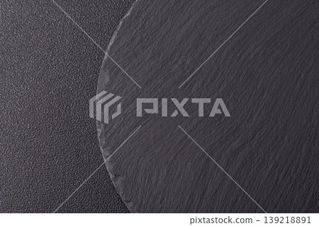 A blank slate board on a dark background for Asian food. A blank slate board A blank slate board on a dark background for Asian food. A blank slate board 139218891