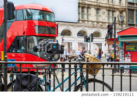 London Bus Piccadilly Circus in UK 139219111