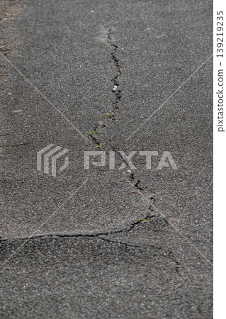 Cracked Asphalt Road Surface Cracked Asphalt Road Surface 139219235
