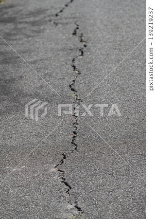 Cracked Asphalt Road Surface Cracked Asphalt Road Surface 139219237