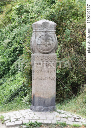 Old and historical milestone in Copenhagen, Denmark Old and historical milestone in Copenhagen, Denmark 139219567