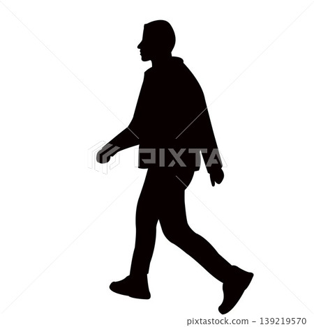 a man walking body silhouette vector a man walking body silhouette vector 139219570