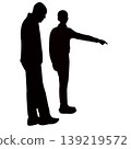 two men making chat, silhouette vector 139219572