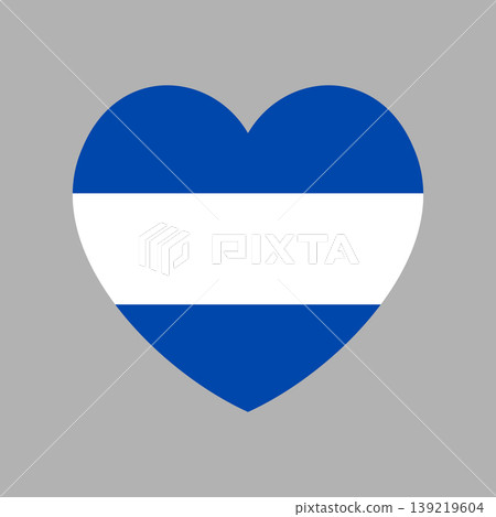El Salvador heart shaped civil flag sticker, icon. Flag of Salvador heart badge, map pin, background. Salvadoran flag button, banner in heart shape. El Salvador heart shaped civil flag sticker, icon. Flag of Salvador heart badge, map pin, background. Salvadoran flag button, banner in heart shape. 139219604