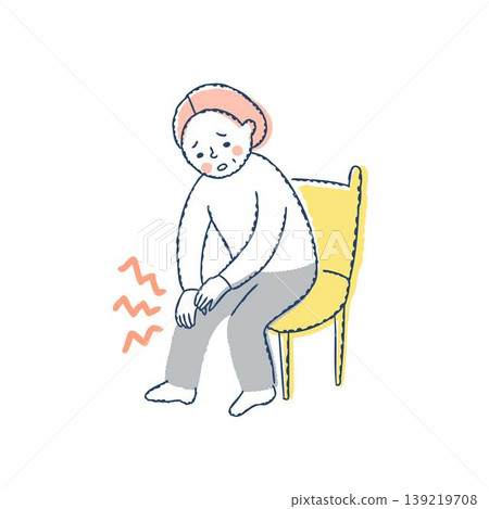 膝蓋疼痛的高級女人 膝蓋疼痛的高級女人 139219708
