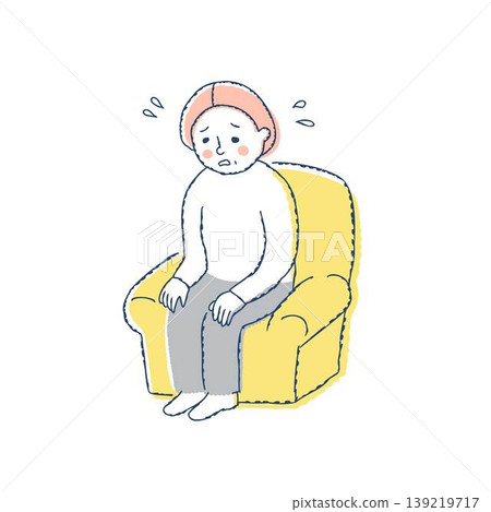 老年婦女無法站立 139219717