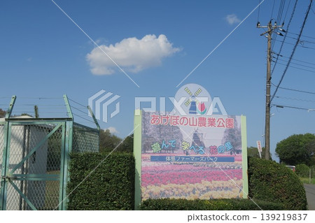 The area near the entrance to Akebonoyama Agricultural Park and cumulonimbus clouds. 139219837