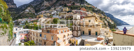 beautiful landscape of Positano, southern Italy, Amalfi Coast 139219979