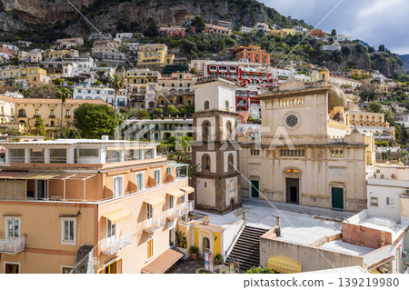 beautiful landscape of Positano, southern Italy, Amalfi Coast 139219980