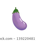 Watercolor illustration of eggplant 139220481