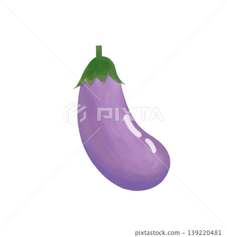 Watercolor illustration of eggplant Watercolor illustration of eggplant 139220481