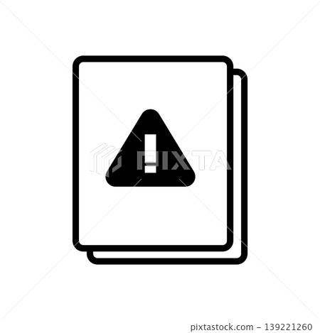 Error file icon - simple and easy-to-use warning design Error file icon - simple and easy-to-use warning design 139221260