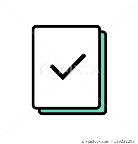 Completed file icon - simple and easy-to-use approval design 139221298