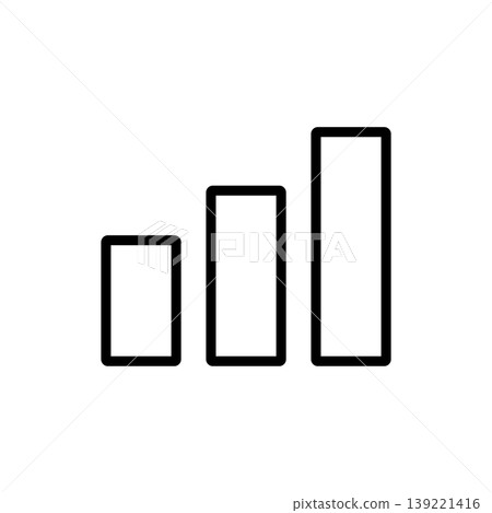 Bar graph icon - simple and easy-to-use growth design Bar graph icon - simple and easy-to-use growth design 139221416