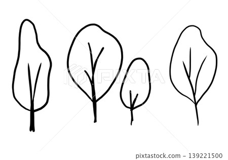 This is a tree hand-drawn illustration. This is a tree hand-drawn illustration. 139221500