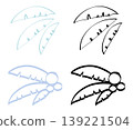 This is an illustration of palm leaves. 139221504