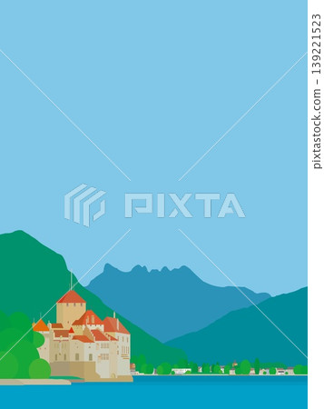 瑞士日內瓦湖西庸城堡（Chateau de Chillon），夏季景色 139221523