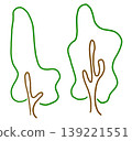 This is a tree hand-drawn illustration. 139221551
