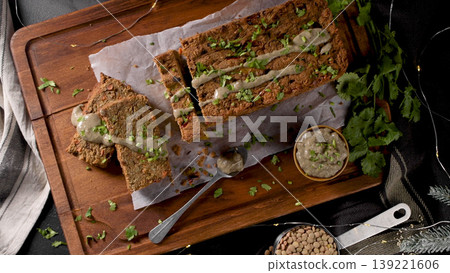 Christmas lentils loaf Christmas lentils loaf 139221606