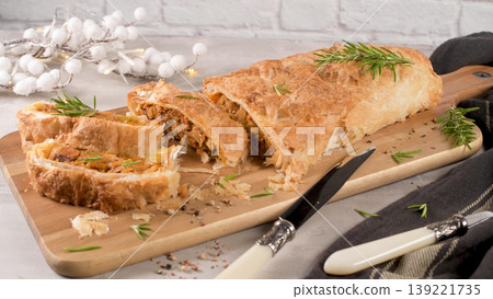 Puff pastry vegetable roll Puff pastry vegetable roll 139221735