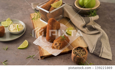 Meat croquets 139221869
