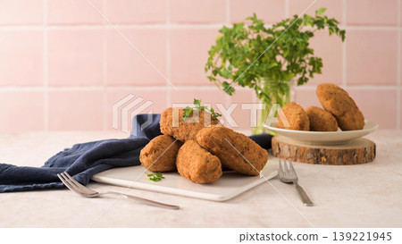 Cod dumplings or bolinhos de bacalhau Cod dumplings or bolinhos de bacalhau 139221945