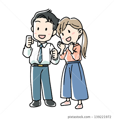A man and woman who look like they are having fun. A man and woman who look like they are having fun. 139221972