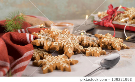 Christmas cookies on kitchen countertop Christmas cookies on kitchen countertop 139221998