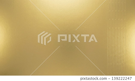 Deep gold foil background with an embossed arrow feather pattern. 139222247