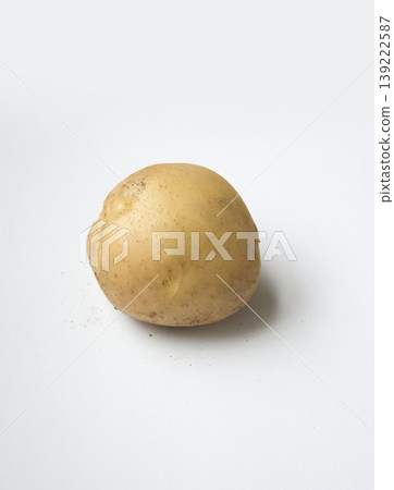 White background with brown potato. 139222587