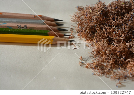 Pencil and shavings Pencil and shavings 139222747