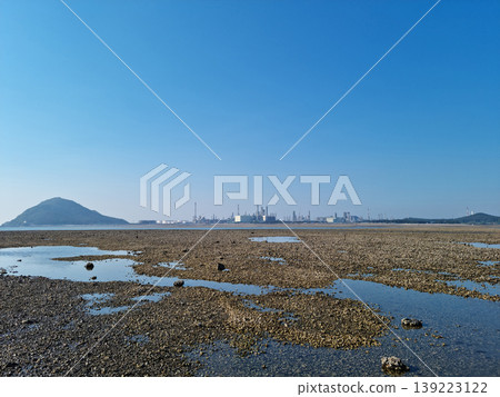 It is a sea with mudflats. It is a sea with mudflats. 139223122