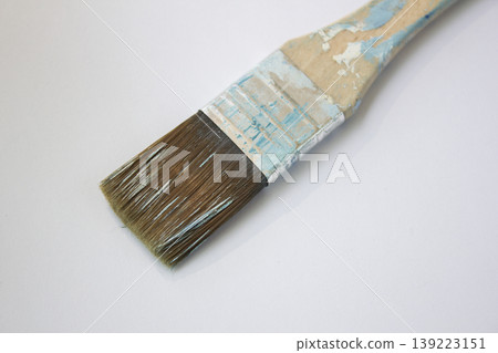 Acrylic brush on a white background. Acrylic brush on a white background. 139223151