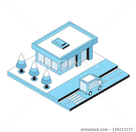 Isometric store building representing retail business commerce Isometric store building representing retail business commerce 139223237