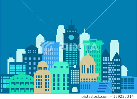 Colorful cityscape representing modern urban architecture Colorful cityscape representing modern urban architecture 139223314
