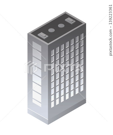 Modern skyscraper standing tall in isometric view 139223361