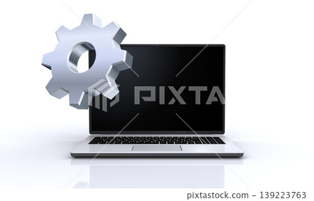 Laptop and settings icon 139223763