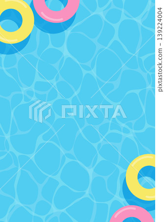 受夏季促銷和游泳池啟發而創作的向量插圖背景。 139224004