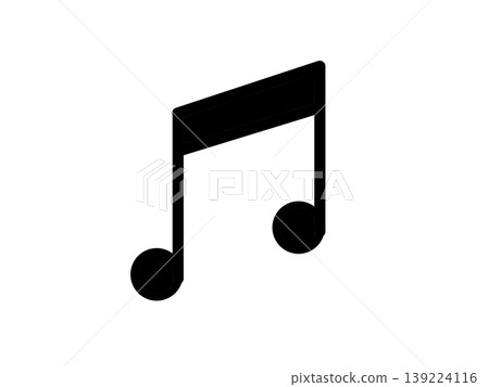 黑色簡約音符設計。 黑色簡約音符設計。 139224116